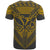 Hawaiian Kanaka Map Football Jersey T Shirt Grey and Yellow Roger Style - Polynesian Pride