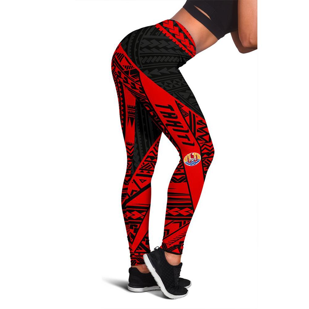 Tahiti Women's Leggings - Red Active Style Red - Polynesian Pride