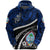 Guam Hoodie Polynesian Shark Tattoo Unisex Blue - Polynesian Pride