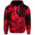 Custom Guam Polynesian Hoodie Tropical Flowers Red LT8 Hoodie Red - Polynesian Pride