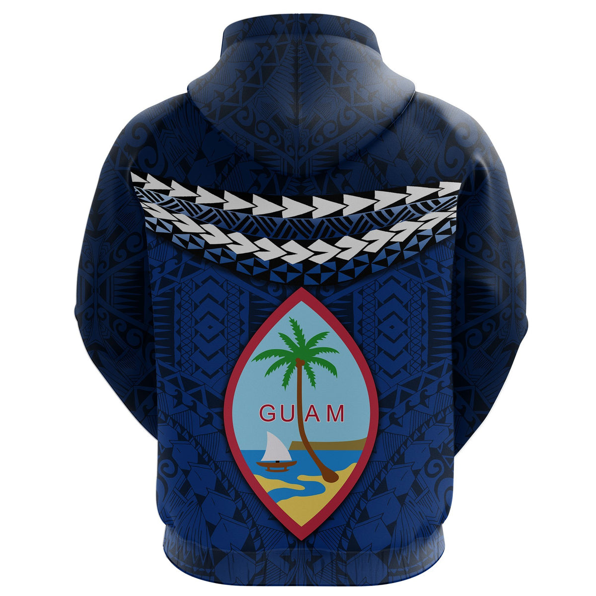 Guam Polynesian Zip Hoodie Vibes Version - Polynesian Pride