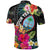 Custom Guam Polynesian Polo Shirt Tropical Flowers Colorful Vibes LT8 - Polynesian Pride