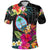 Guam Polynesian Polo Shirt Tropical Flowers Colorful Vibes LT8 - Polynesian Pride