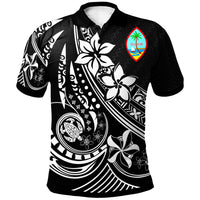 Guam Polo Shirt The Flow Of The Ocean Unisex Black - Polynesian Pride