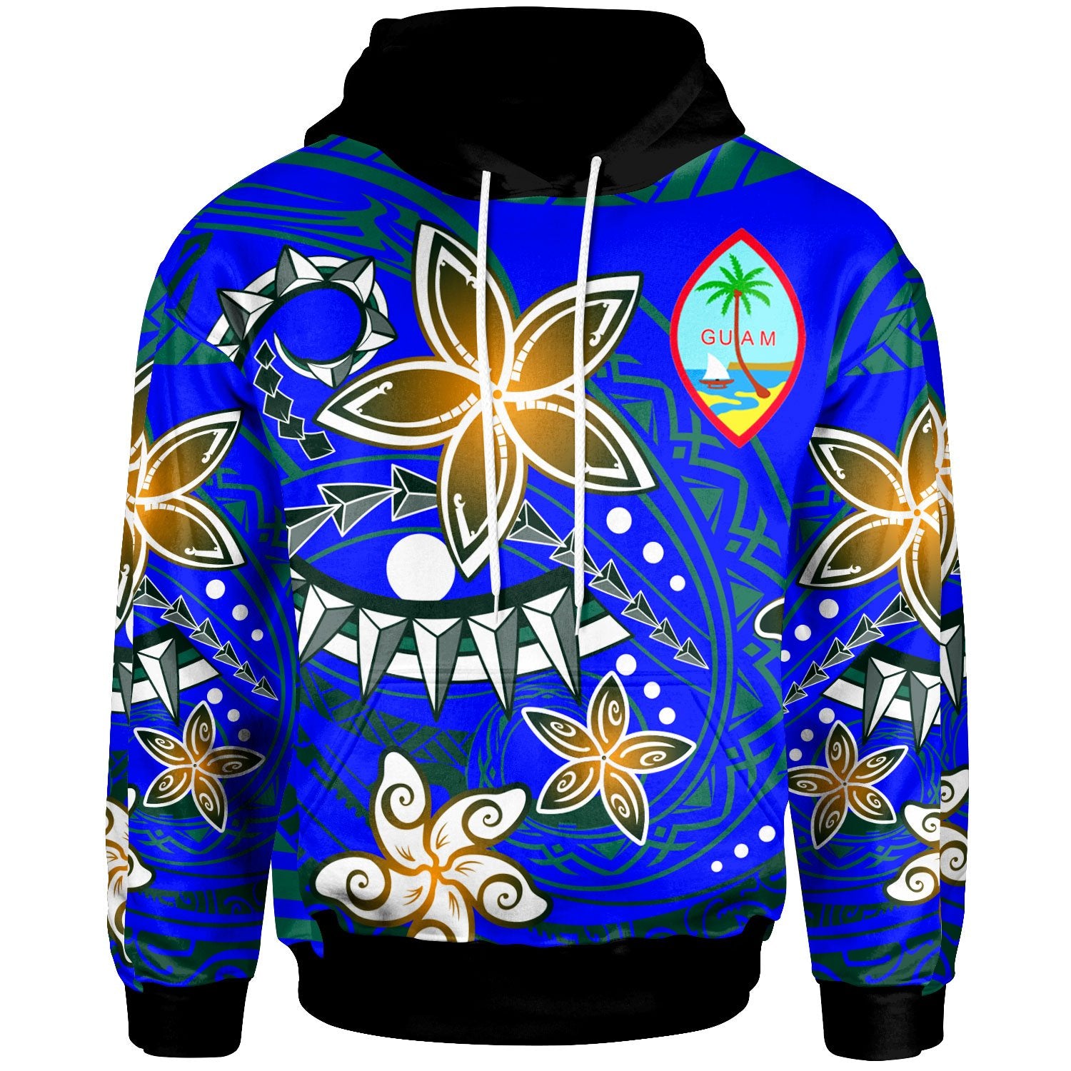 Guam Hoodie Spring Style Unisex Blue - Polynesian Pride