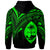 Guam Hoodie Green Color Cross Style - Polynesian Pride