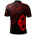 Guam Polo Shirt Red Color Cross Style - Polynesian Pride