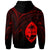 Guam Zip Hoodie Red Color Cross Style - Polynesian Pride