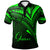 Guam Polo Shirt Green Color Cross Style Unisex Black - Polynesian Pride