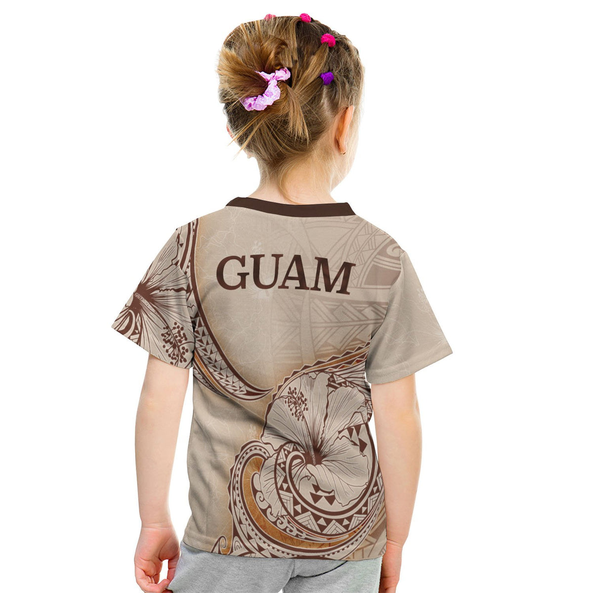 Guam T Shirt Hibiscus Flowers Vintage Style - Polynesian Pride