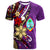 Guam T Shirt Tribal Flower With Special Turtles Purple Color Unisex Purple - Polynesian Pride