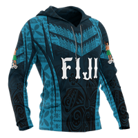 Fiji Hoodie Fijian Waves - Polynesian Pride