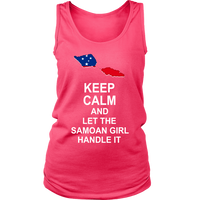 Samoa T Shirt Samoan Flag Keep Calm, Let Samoan Girl Handle It - Polynesian Pride