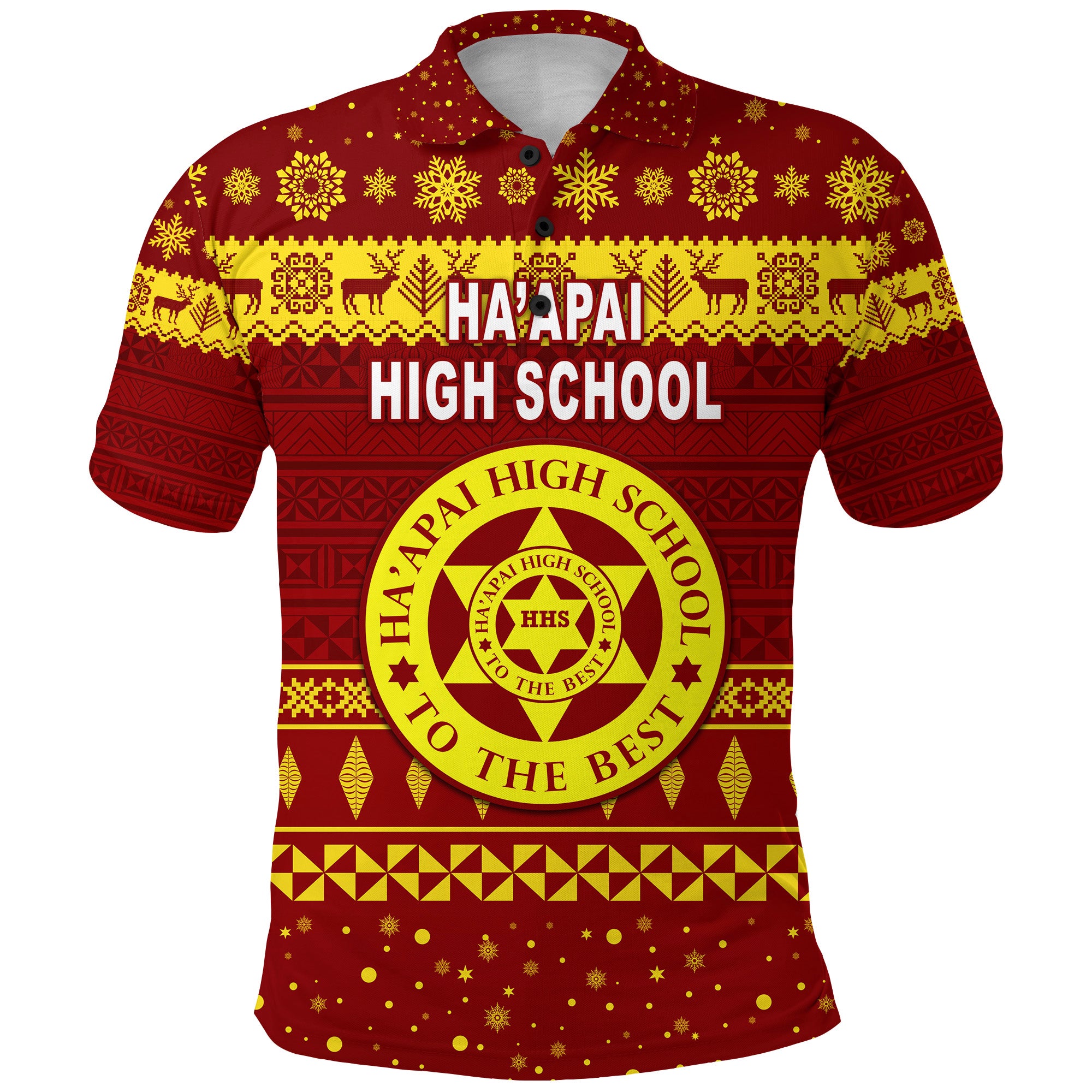 Custom Haapai High School Christmas Polo Shirt Simple Style LT8 - Polynesian Pride