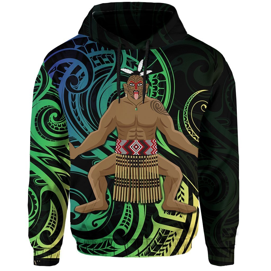 New Zealand Maori Hoodie Traditional Haka Unisex Black - Polynesian Pride