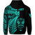 Custom New Zealand Haka Rugby Maori Hoodie Silver Fern Vibes Turquoise LT8 - Polynesian Pride