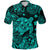 Custom Hawaii Turtle Polynesian Polo Shirt Plumeria Flower Unique Style Turquoise LT8 - Polynesian Pride