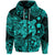 Custom Hawaii Turtle Polynesian Zip Hoodie Plumeria Flower Unique Style Turquoise LT8 - Polynesian Pride