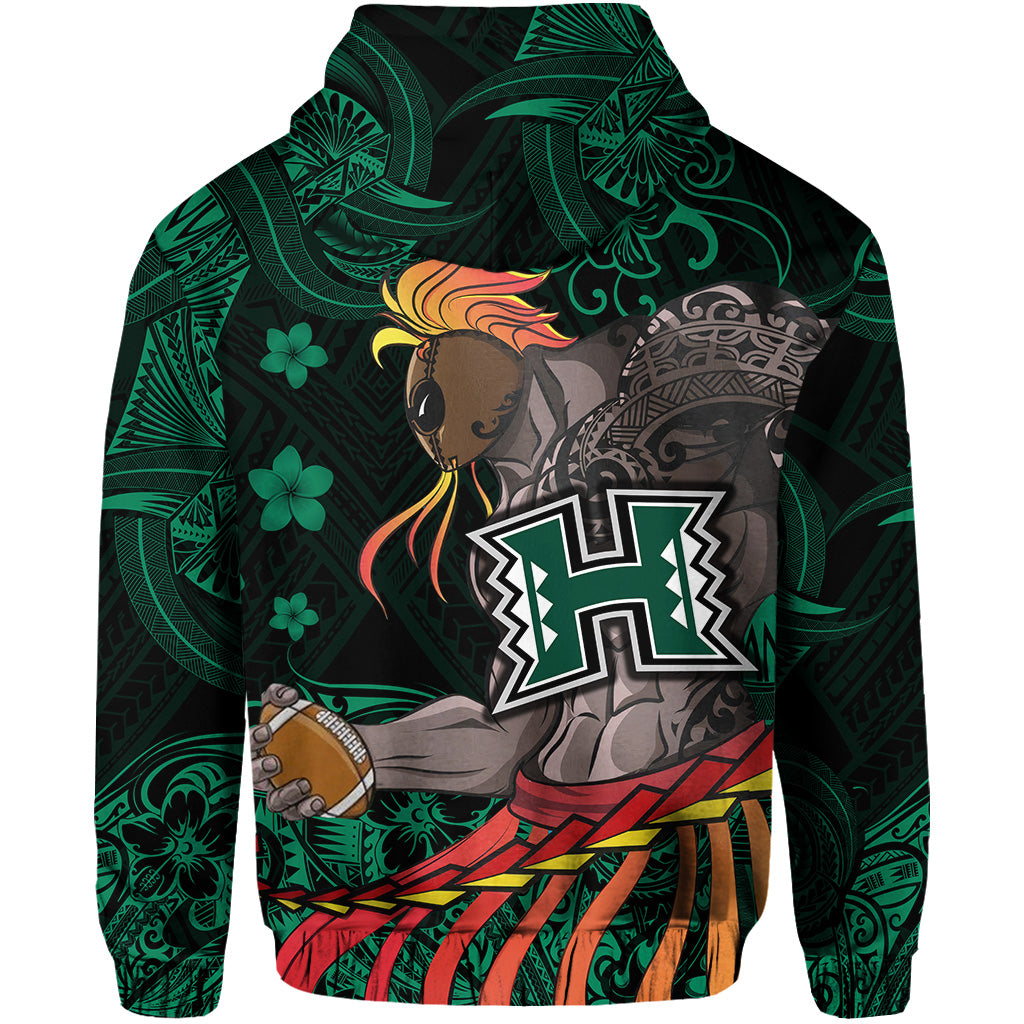 Hawaii Warriors Polynesian Zip Hoodie Unique Style Green LT8 - Polynesian Pride