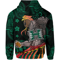 Hawaii Warriors Polynesian Zip Hoodie Unique Style Green LT8 - Polynesian Pride
