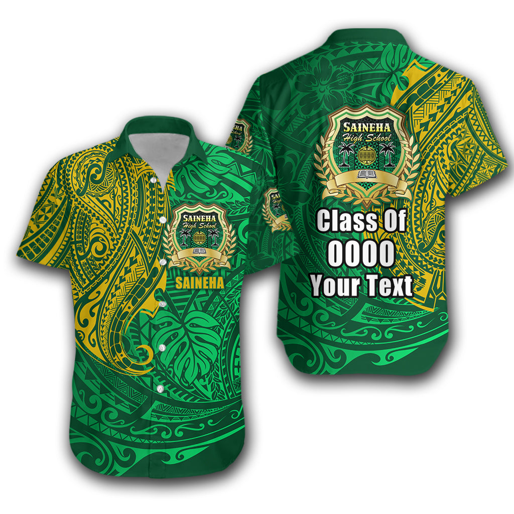 (Custom Personalised) Saineha Tonga Hawaiian Shirt Polynesian Special - Class of - LT16 Unisex Green - Polynesian Pride