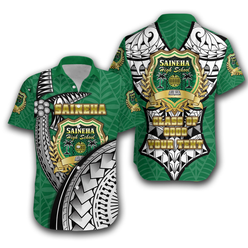 (Custom Personalised) Saineha Tonga Hawaiian Shirt Polynesian Style Special - Class of - LT16 Unisex Green - Polynesian Pride