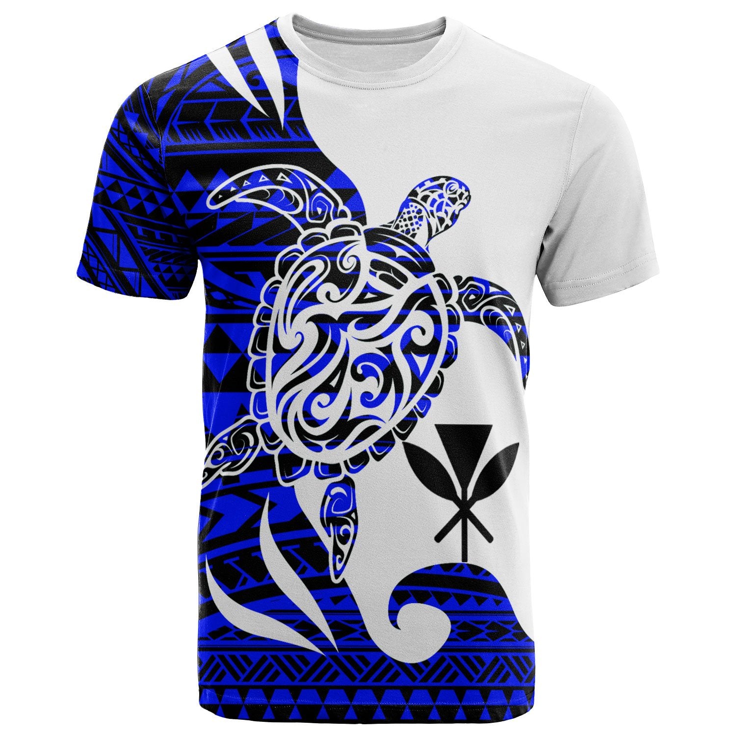 Hawaii Custom T Shirt Mega Turtle Unisex Blue - Polynesian Pride