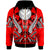 Hawaii Zip Hoodie Tribal Sun Tattoo Red Color Unisex Red - Polynesian Pride