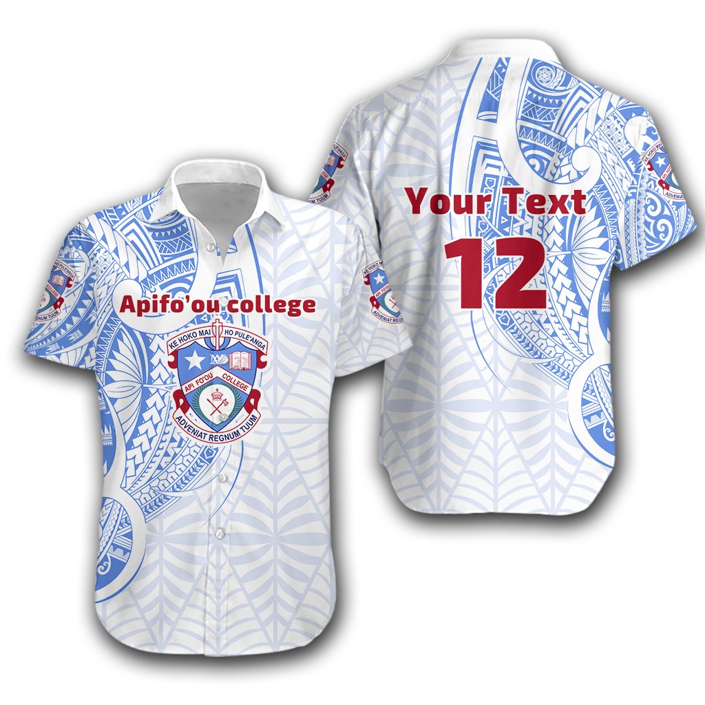 (Custom Personalised) Kolisi Apifoou College Hawaiian Shirt Polynesian Style Unisex White - Polynesian Pride
