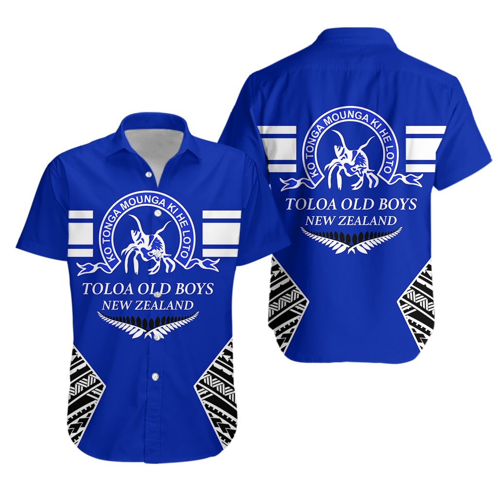 Toloa Old Boys NZ Hawaiian Shirt Unisex Blue - Polynesian Pride