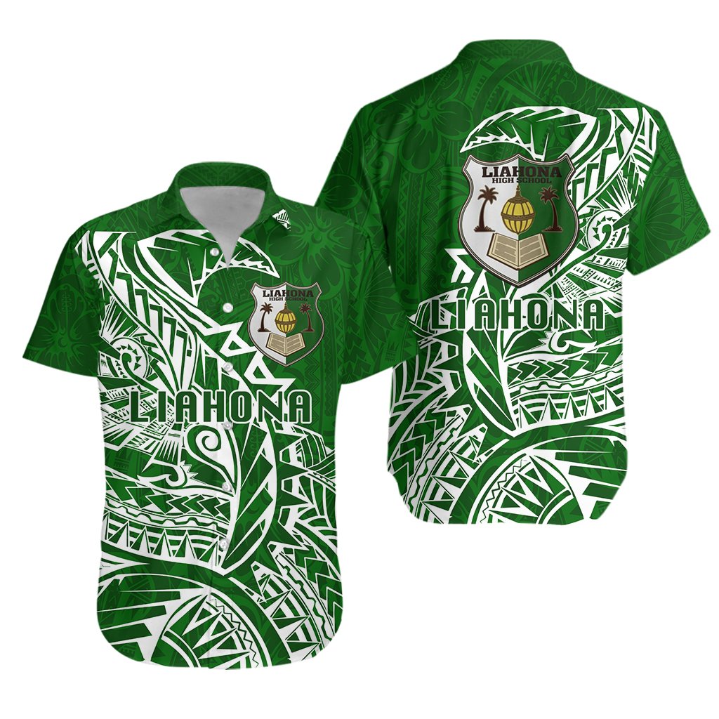 Liahona High School Hawaiian Shirt Green - Polynesian Pride