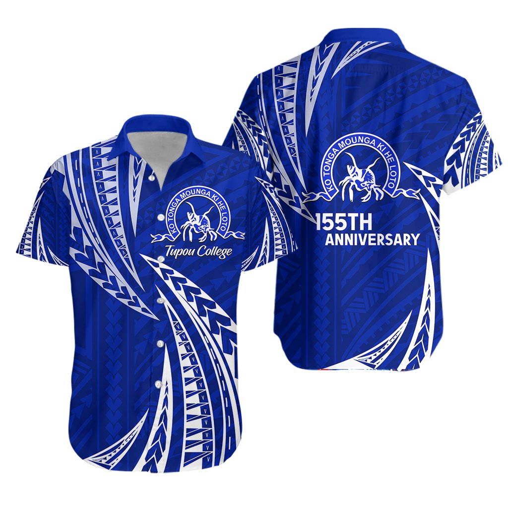 Tupou College Hawaiian Shirt Version 2 Unisex Blue - Polynesian Pride