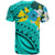 Hawaii T Shirt Polynesian Pattern Aquamarine Green Stone Color - Polynesian Pride