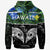 Hawaii Hoodie Tropical Flower Neonnd Black Color - Polynesian Pride