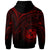 Hawaii Zip Hoodie Red Color Cross Style - Polynesian Pride