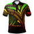 Hawaii Polo Shirt Reggae Color Cross Style Unisex Black - Polynesian Pride