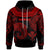 Hawaii Hoodie Palm Leaf Texture Red Unisex Red - Polynesian Pride