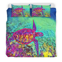 Hawaii Duvet Cover Set - Hawaii Sea Turtle 01 Beige - Polynesian Pride