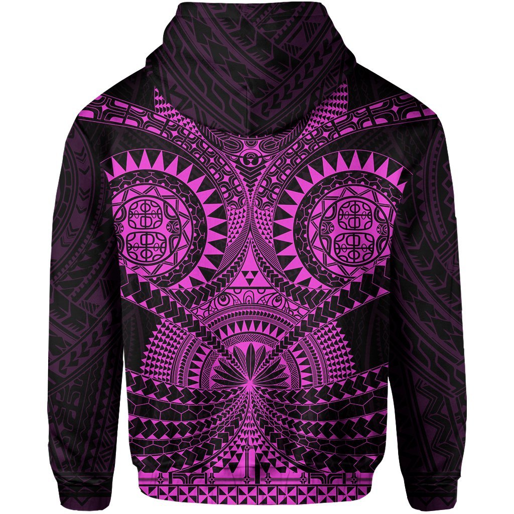 Polynesian Tattoo All Over Print Zip Hoodie Purple - Polynesian Pride