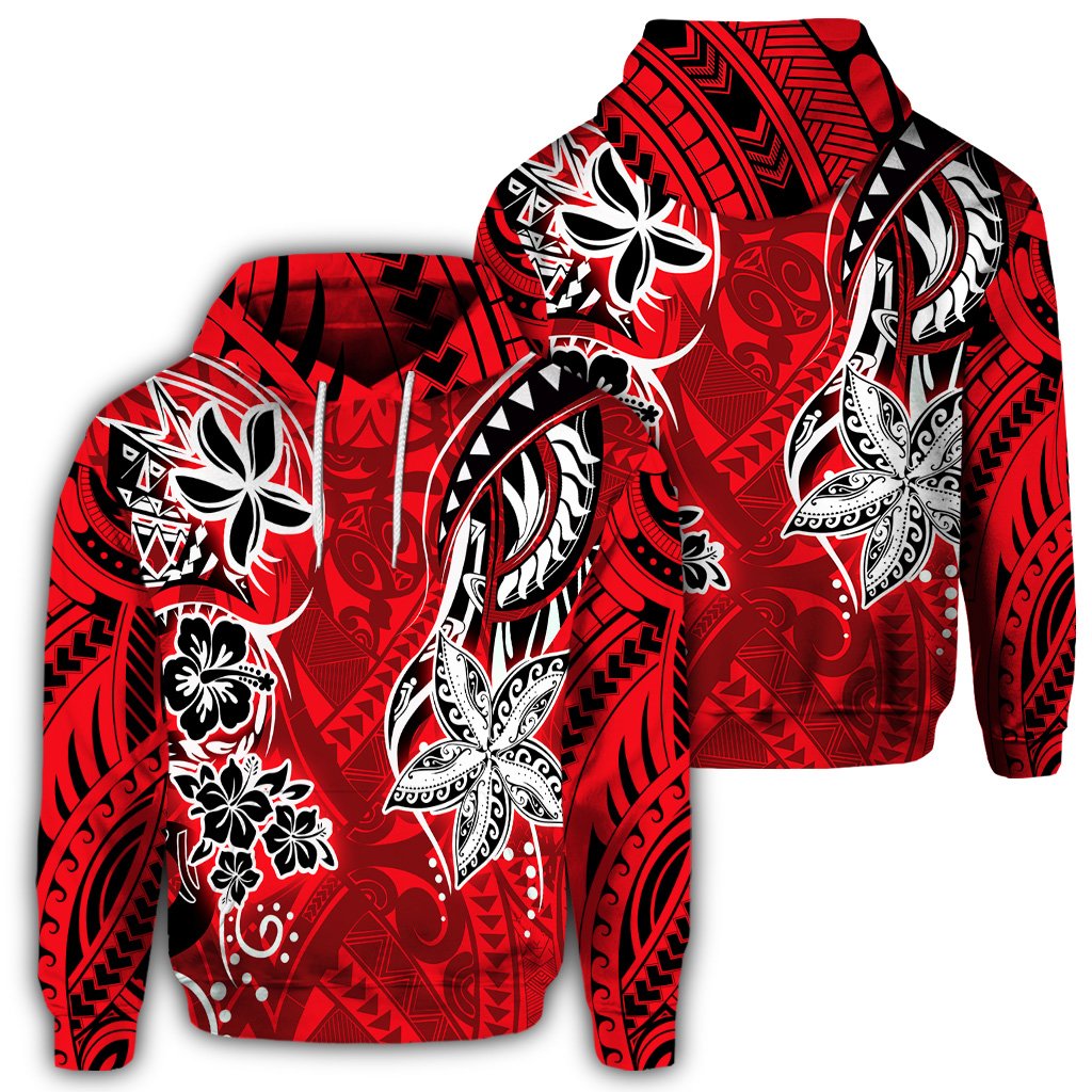 Polynesian Simple Hawaii Hoodie Unisex Red - Polynesian Pride