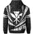 Polynesian Kakau Kanaka Maoli Map Hawaii Zip Hoodie White - Polynesian Pride