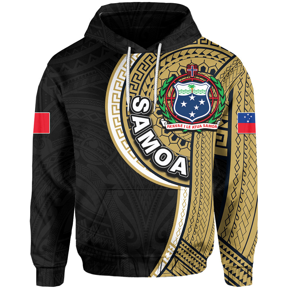 Samoa Independence Day Tribal Tattoo Hoodie No.2 LT6 Gold - Polynesian Pride