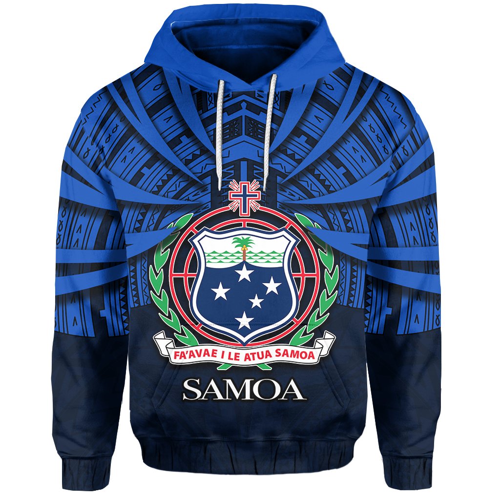 Vibe Hoodie Samoa Hoodie Special Polynesian No.3 Unisex Blue - Polynesian Pride