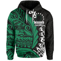 Custom Cook Islands Hoodie Mitiaro Polynesian Style LT6 Green - Polynesian Pride