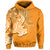 Custom Hammerhead shark Hoodie Polynesian Orange Style LT6 Unisex Orange - Polynesian Pride