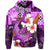 Custom Hammerhead shark Hoodie Hawaii Style Purple LT6 Unisex Purple - Polynesian Pride