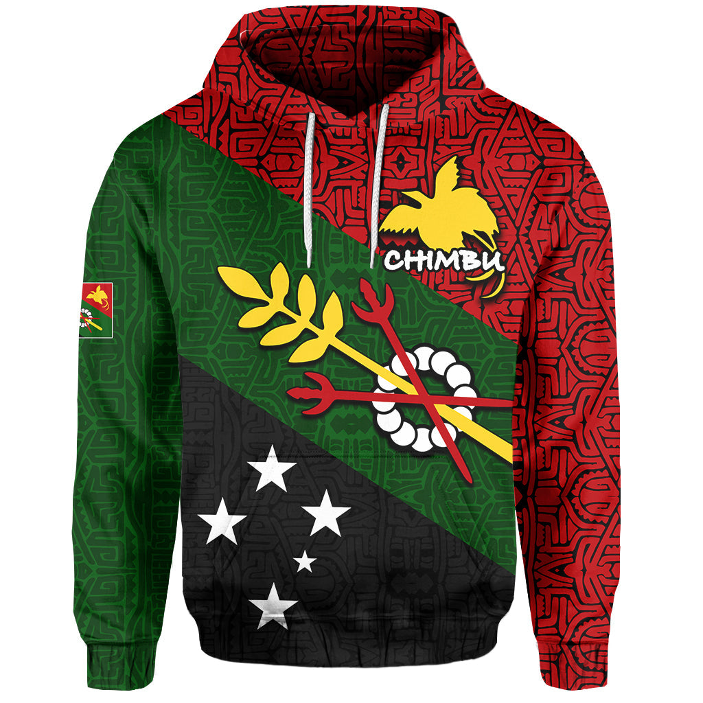 Custom Chimbu Province Hoodie of Papua New Guinea BOMAI YAL LT6 Black - Polynesian Pride