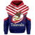 American Samoa Talavalu Rugby Hoodie Unisex Blue - Polynesian Pride