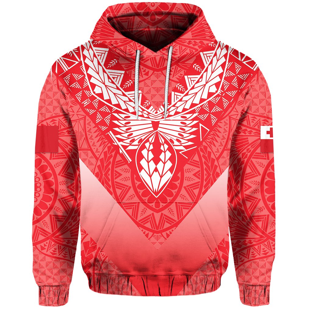 Mate Maa Tonga Rugby Hoodie Polynesian Style Unisex Red - Polynesian Pride