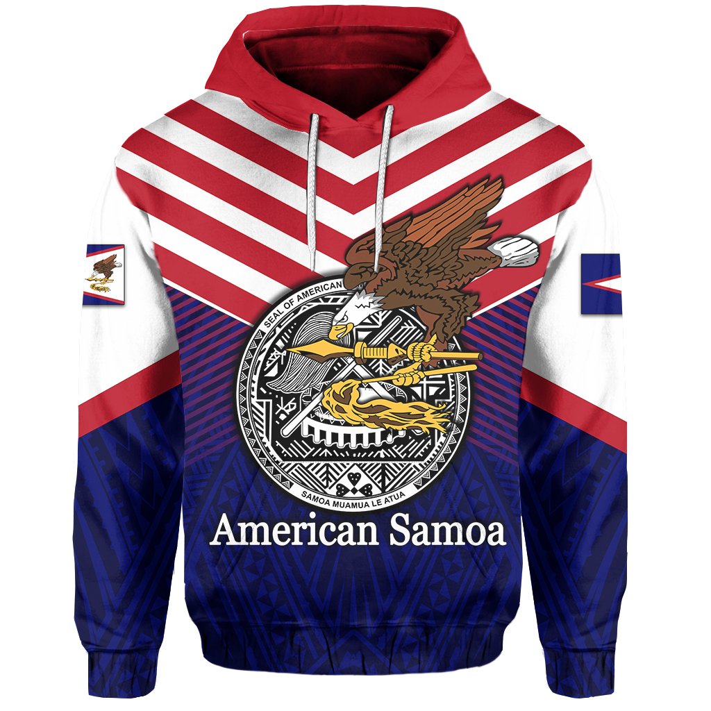 American Samoa Special Style Hoodie Unisex Blue - Polynesian Pride